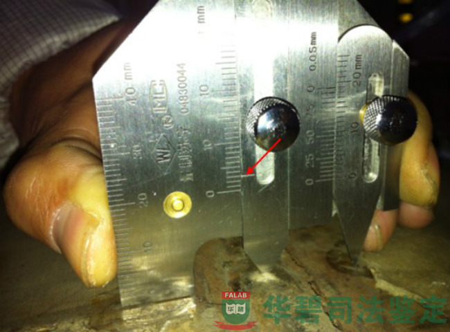 焊縫余高測量圖
