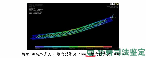 圖9：橋式起重機主縱梁有限元分析
